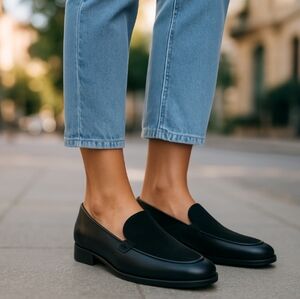 Pic&Pay | "Kadence" Black leather and suede loafers